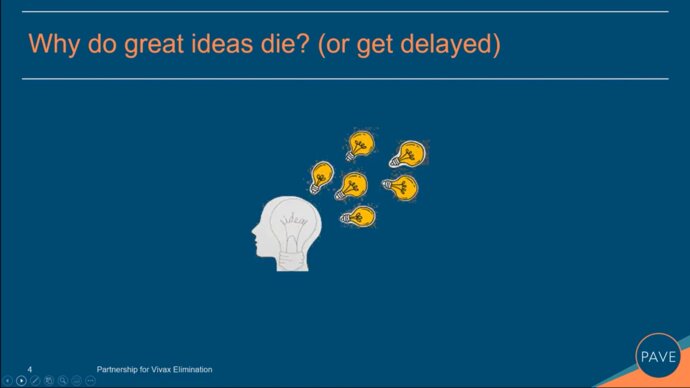 Powerpoint slide showing why good ideas die