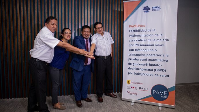 Elisa Vidal and Diresa Loreto leadership launching PAVE Peru